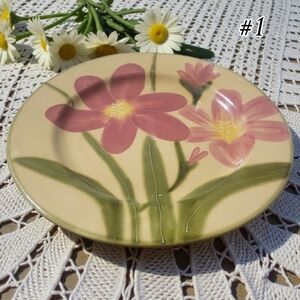 Vtg Wilco Import South San Francisco Flowers Plate Microwave Dishwasher Safe
